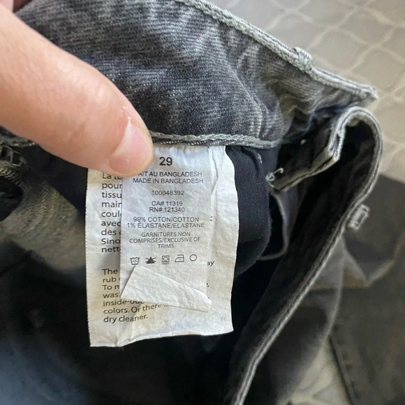 Dyndnm Claudia High Rise Mom Gray Distressed Jeans 29 - Picture 6 of 7